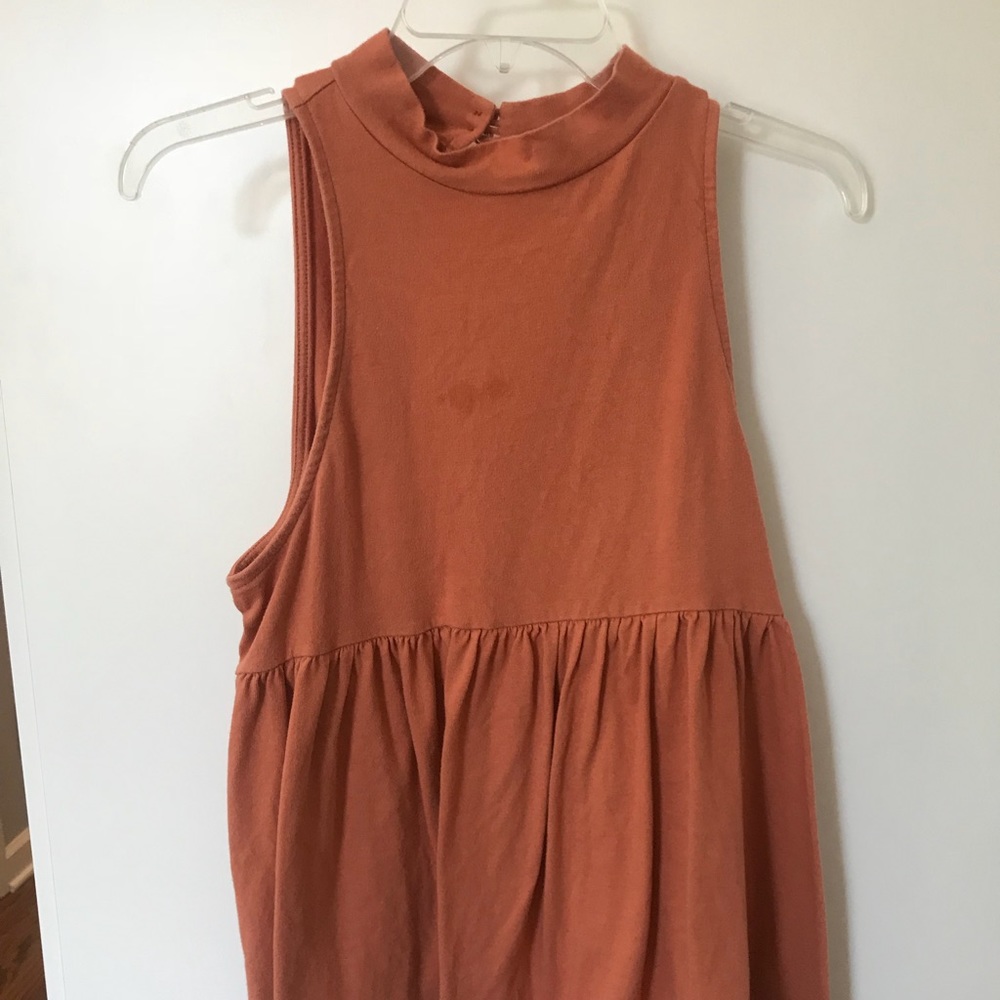 Free people burnt orange high neck tank